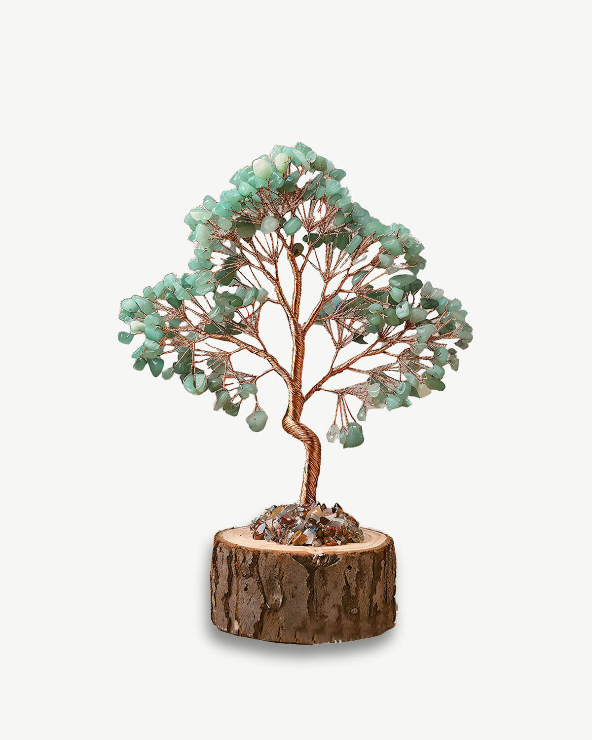 Green Aventurine And Wooden Base Tree of Life