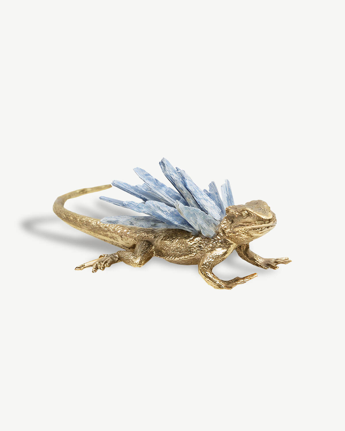  Blue Kyanite Lizard Sculpture