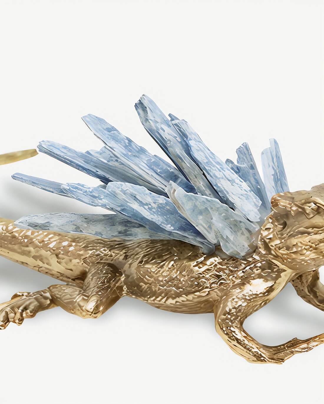  Blue Kyanite Lizard Sculpture