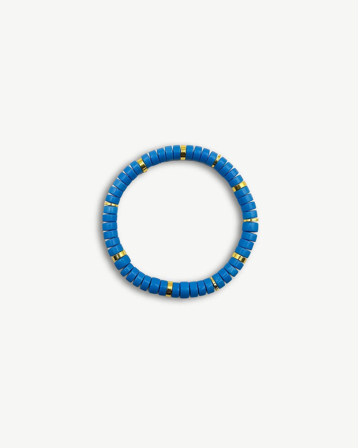 Beauty in Balance- Blue Turquoise Athena Disc Bead Bracelet