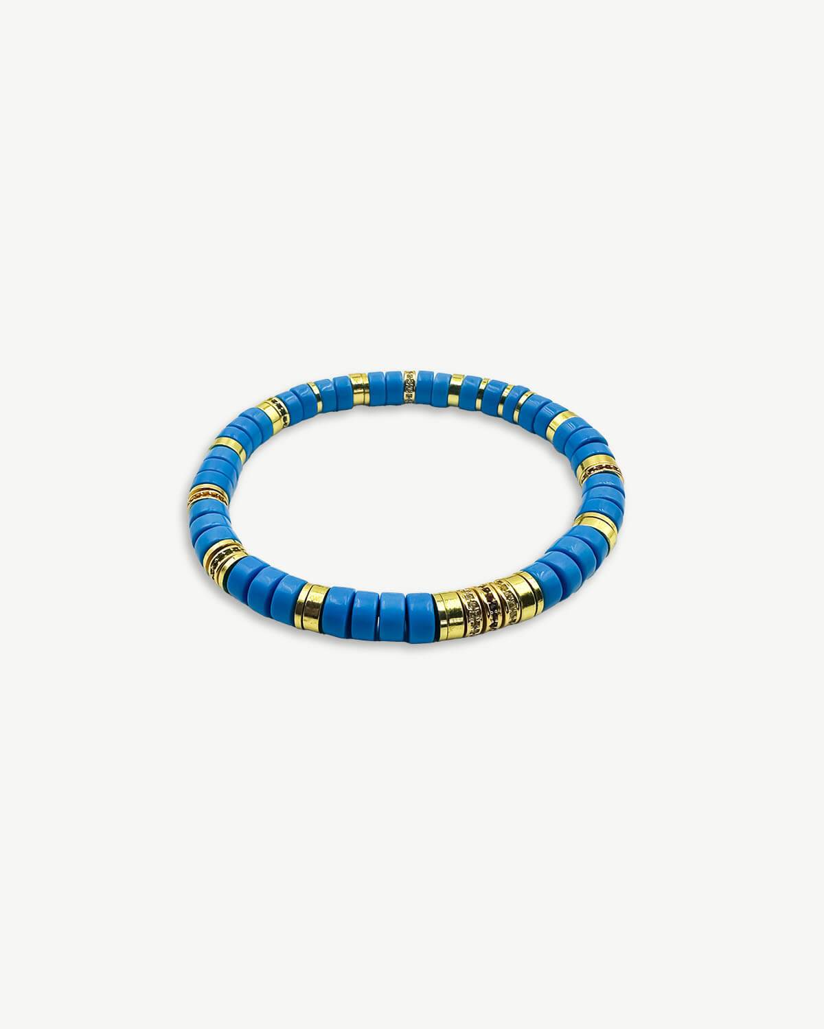 Beauty in Balance- Blue Turquoise Athena Disc Bead Bracelet