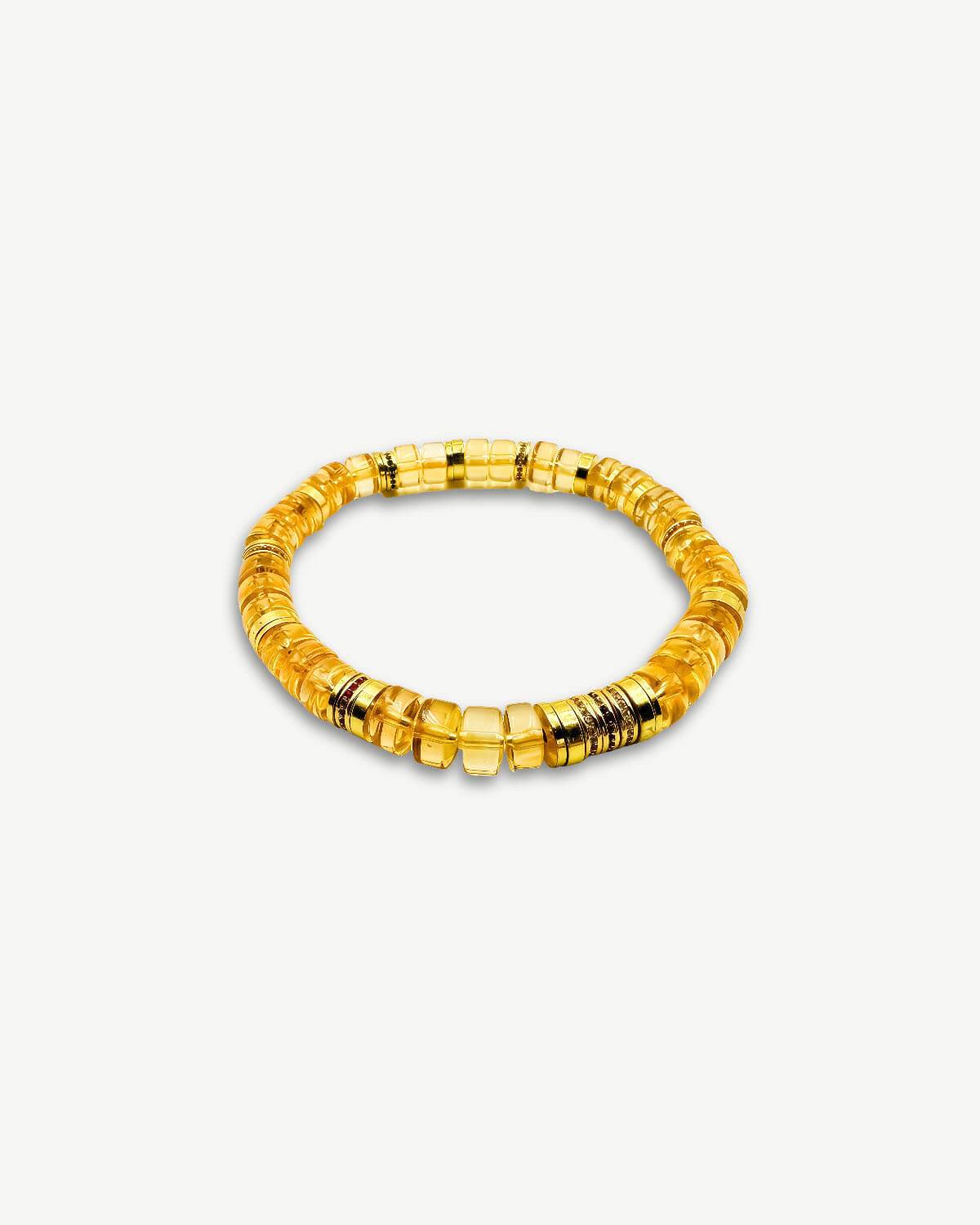 Beauty of Abundance-Citrine Athena Disc Bead Bracelet