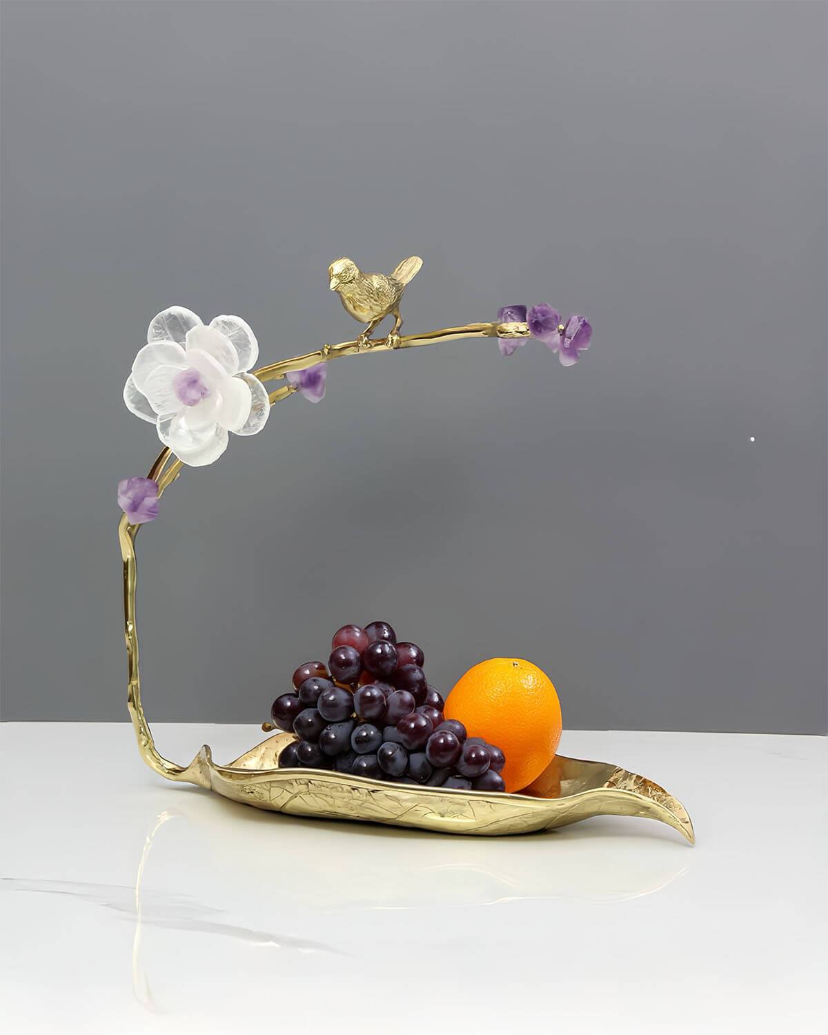 Beauty of Integration - Crystal Flower Flora & Fauna Fruit Plate