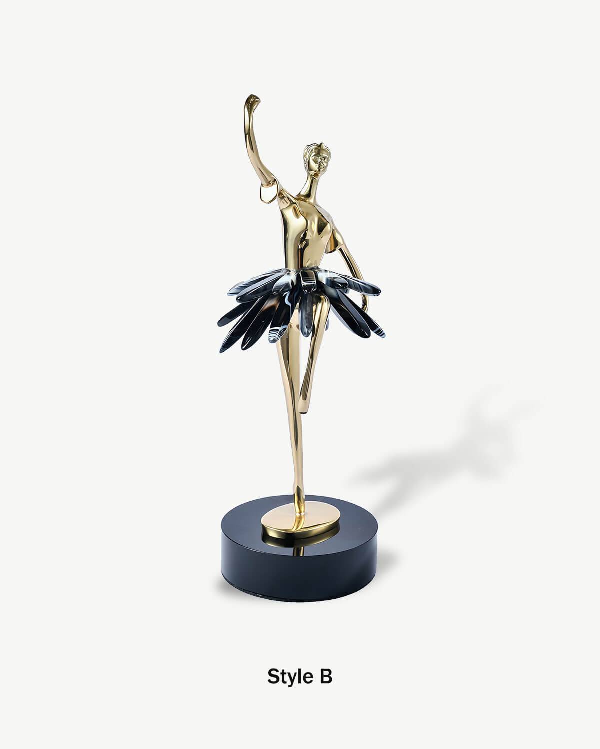 Black Swan Charm - Black Onyx Ballerina Sculpture