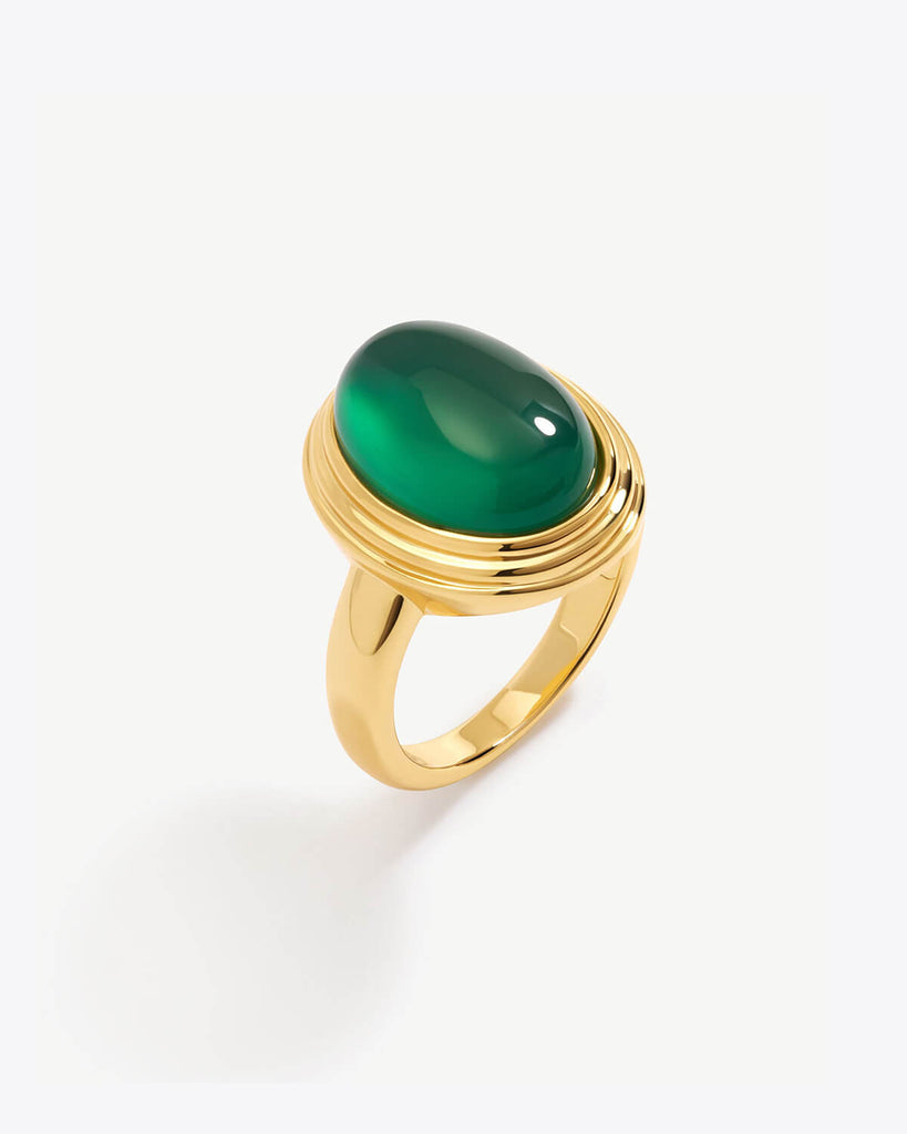 Lush Harmony - Chalcedony Fragrance Ring