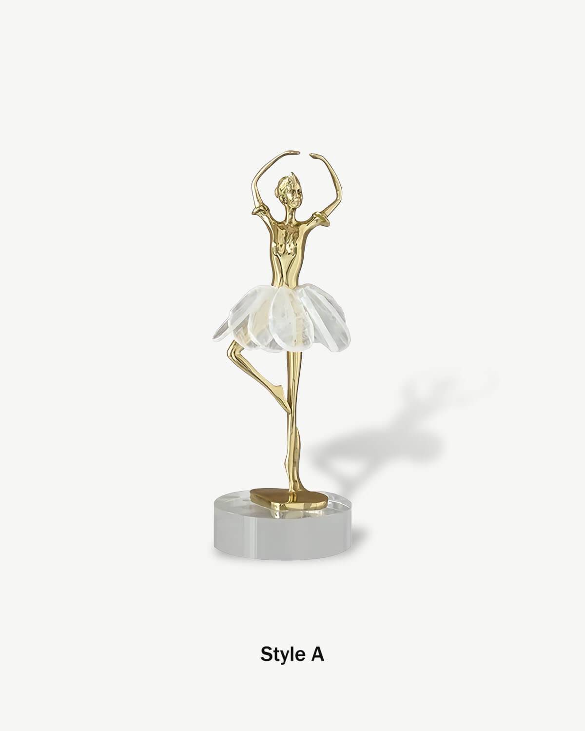 Dancing Grace - Clear Quartz Ballerina Sculpture