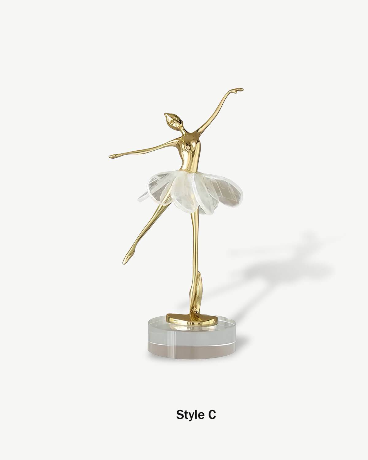 Dancing Grace - Clear Quartz Ballerina Sculpture