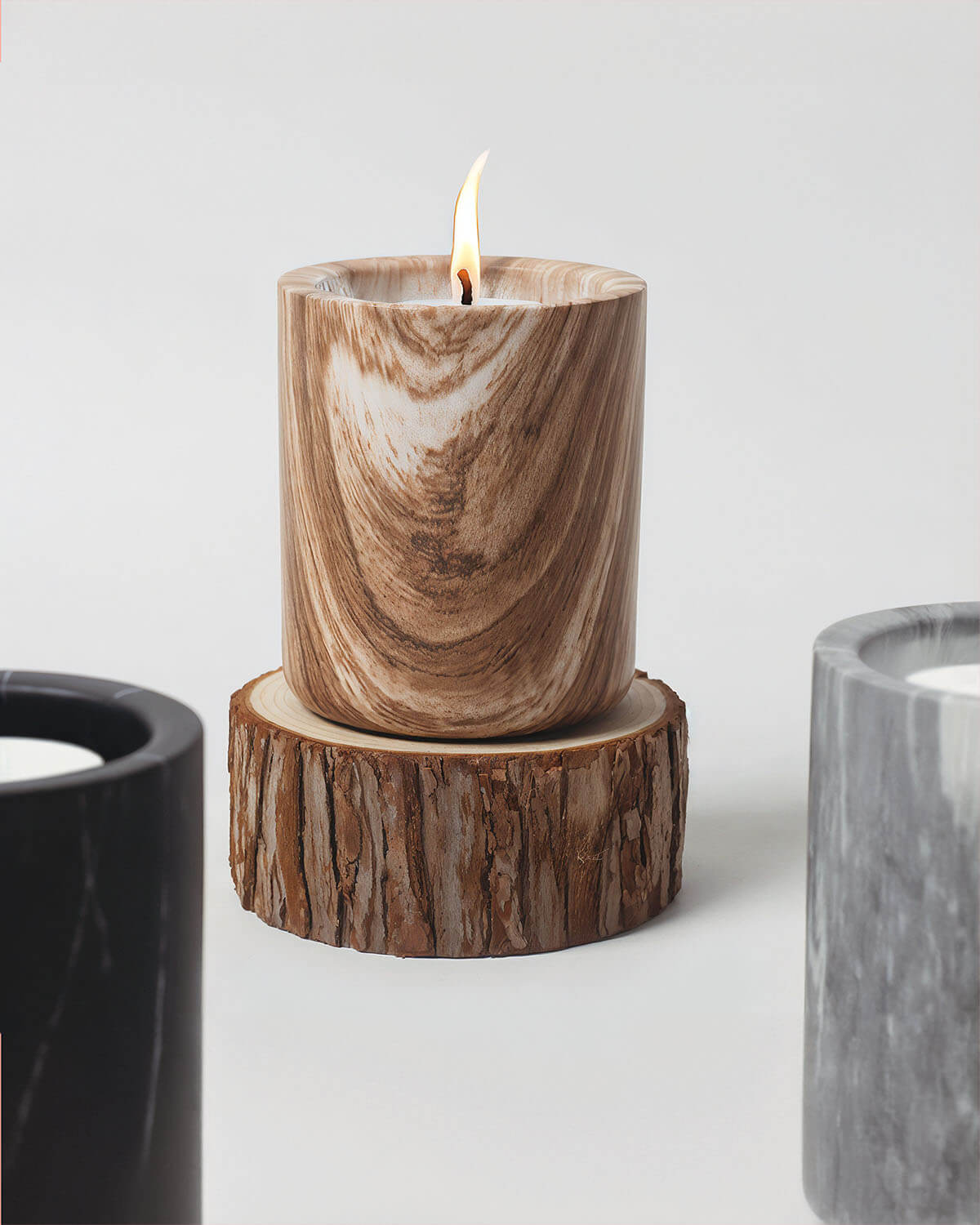 Marble Textured Crystal Candles1