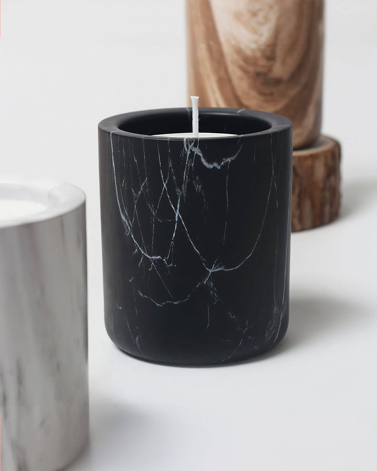 Marble Textured Crystal Candles8