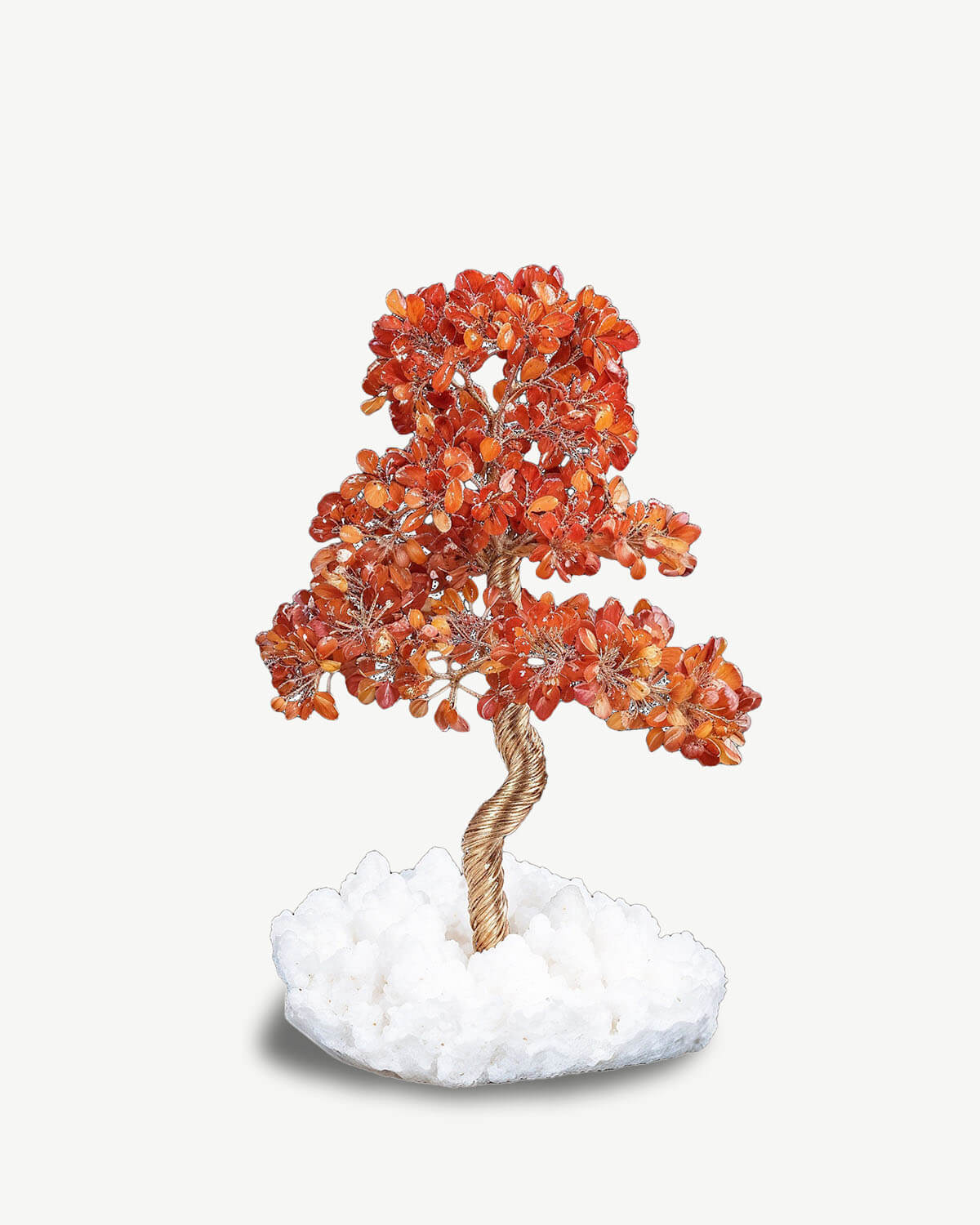 Red Agate And Clear Quartz Tree Of Life