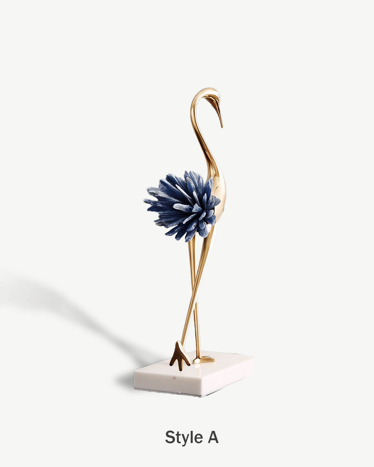 Blue Kyanite Crane Sculpture