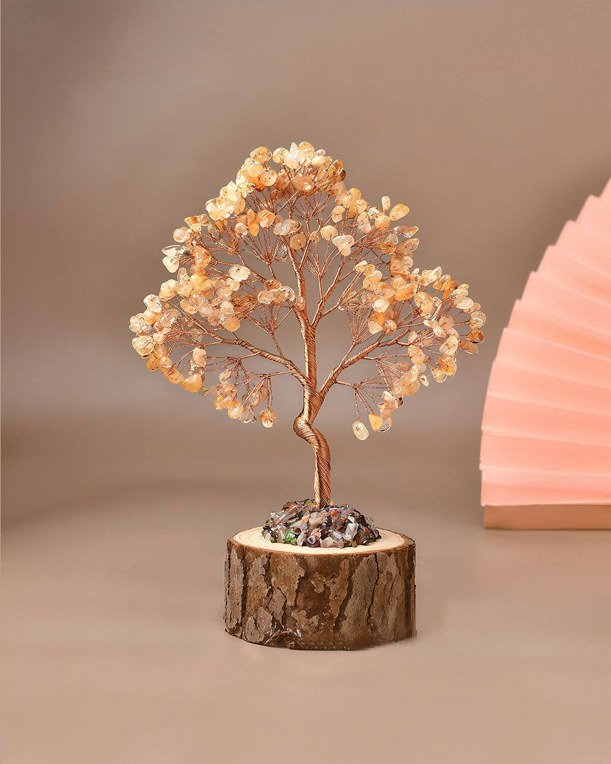 Citrine and Wood Feng Shui Tree