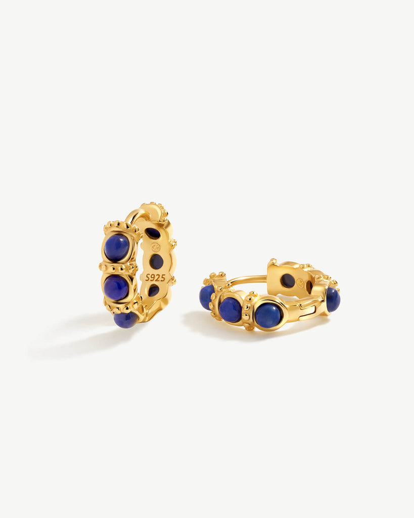 Simple Power - Lapis Lazuli Hoop Earrings