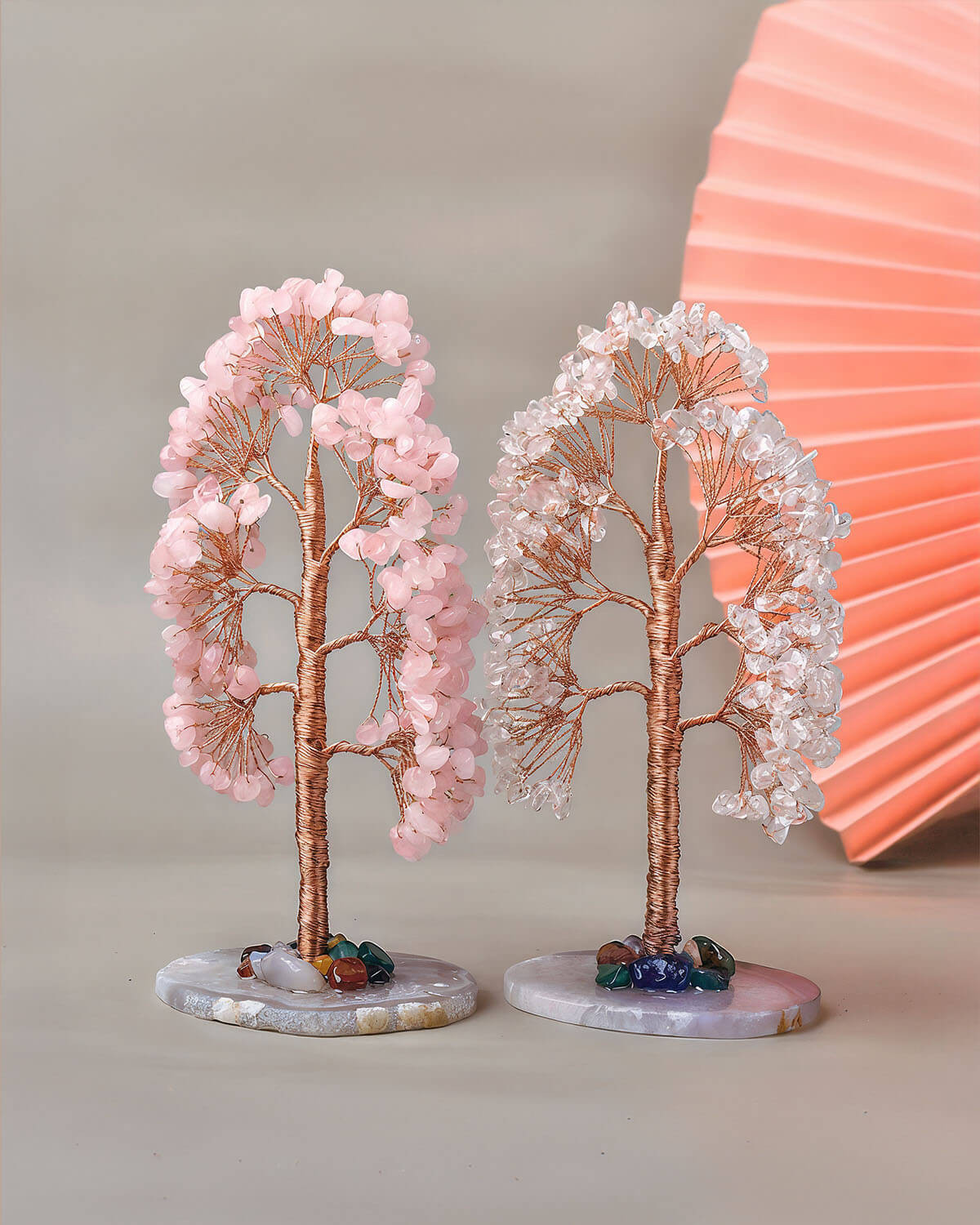 Rose Quartz And Agate Tree Of Life