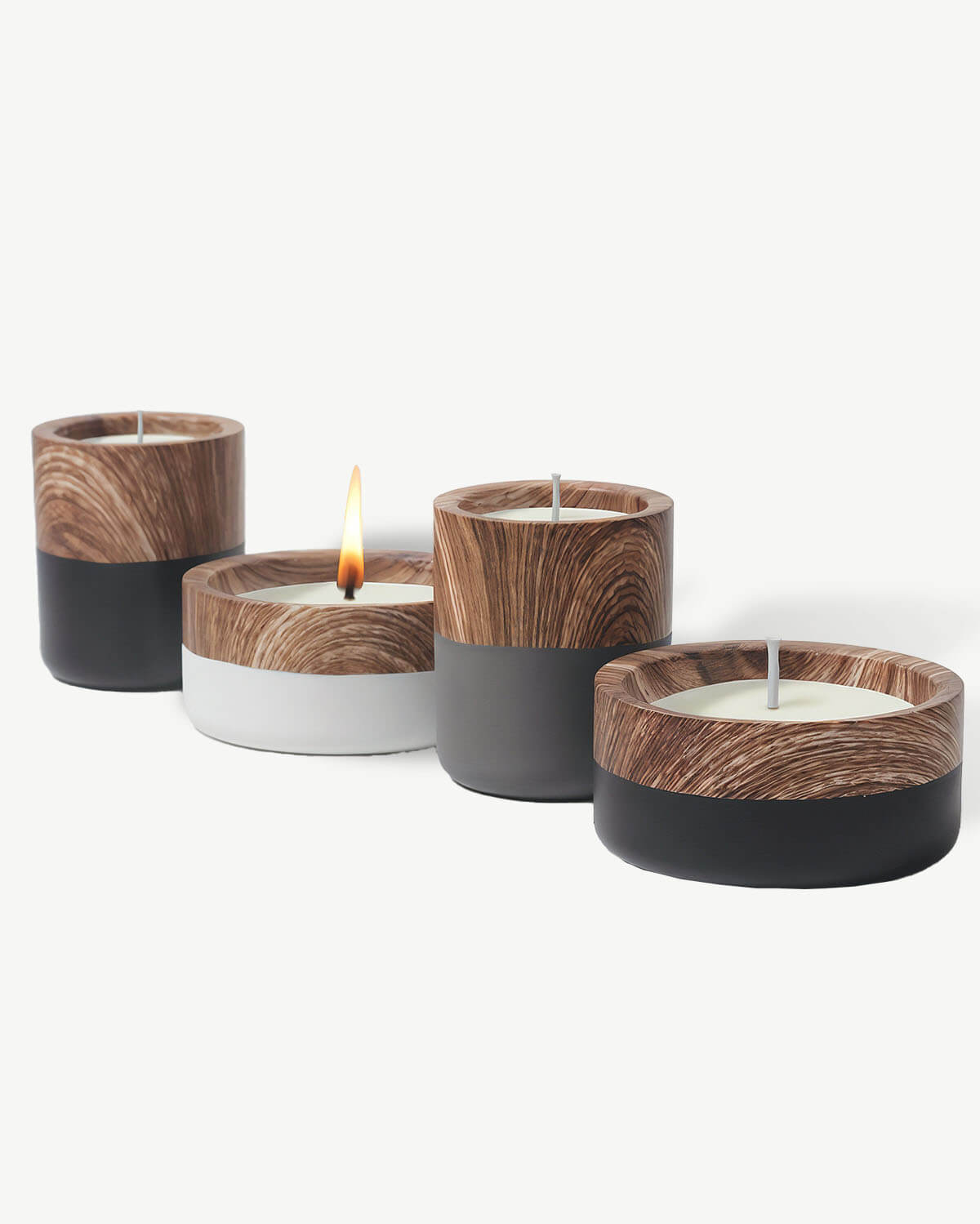 Wood Grain Ceramic Crystal Scented Candles