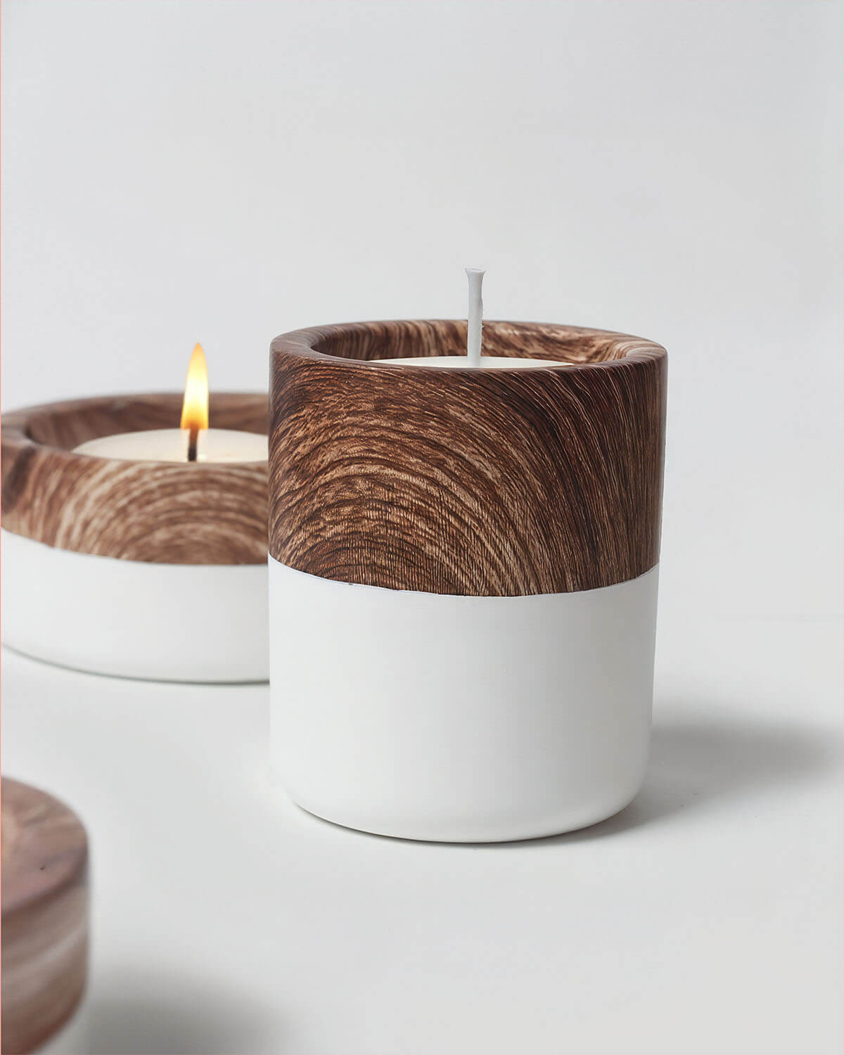 Wood Grain Ceramic Crystal Scented Candles1