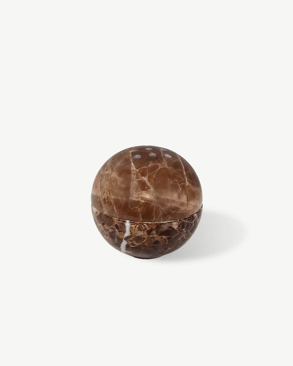 a marble ball on a white background