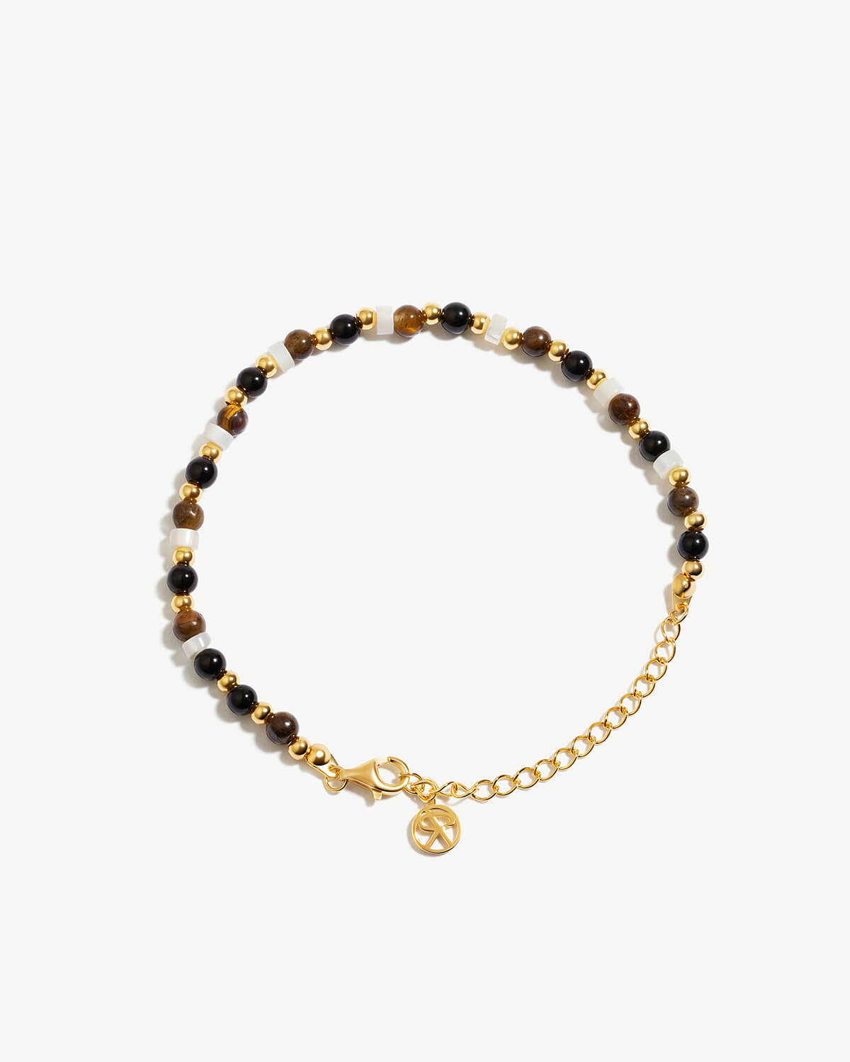 Elegant Beaded Gold Chain Bracelet