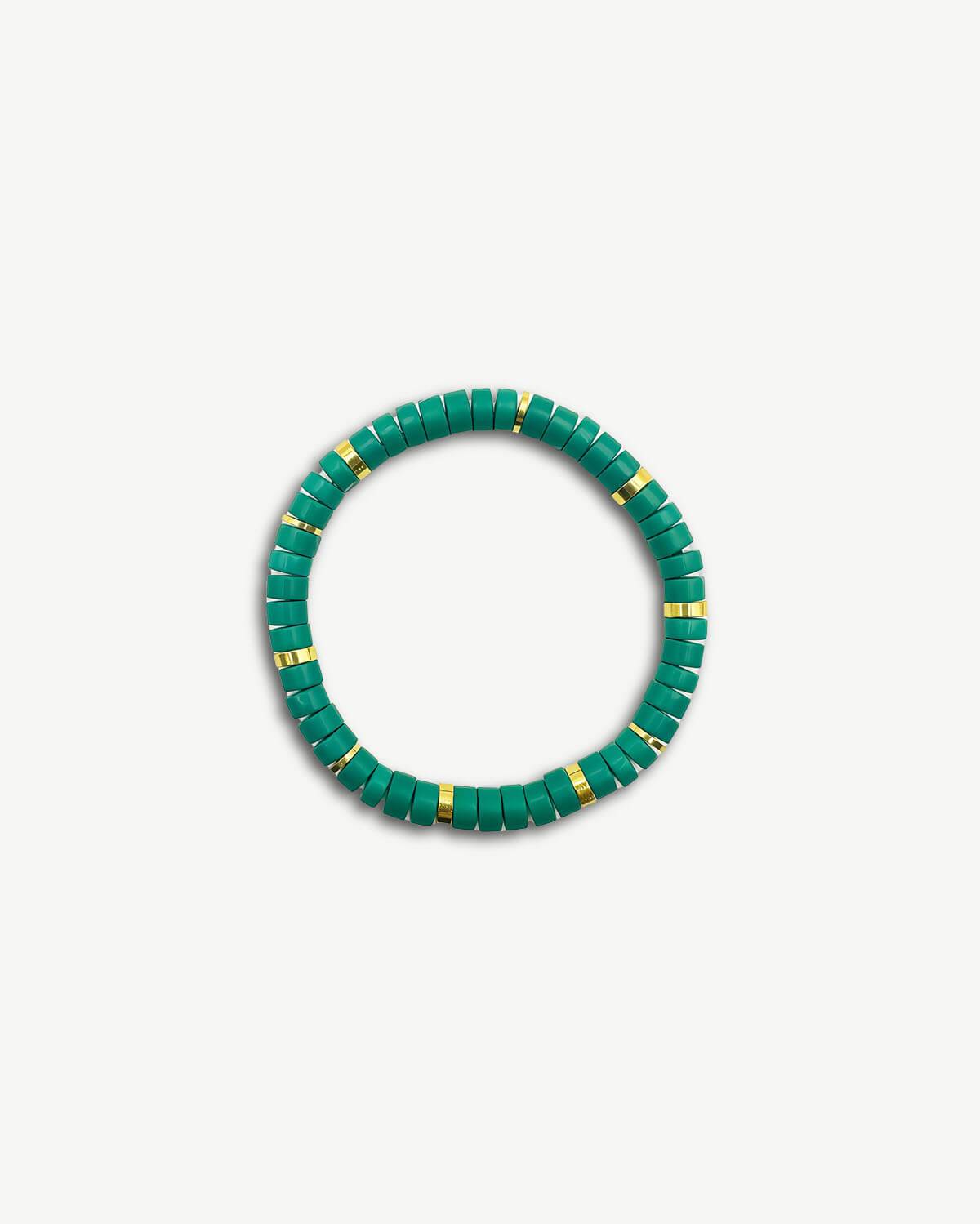 Renewal in Harmony - Green Turquoise Athena Disc Bead Bracelet