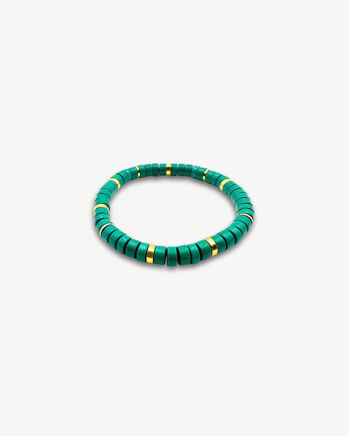 Renewal in Harmony - Green Turquoise Athena Disc Bead Bracelet