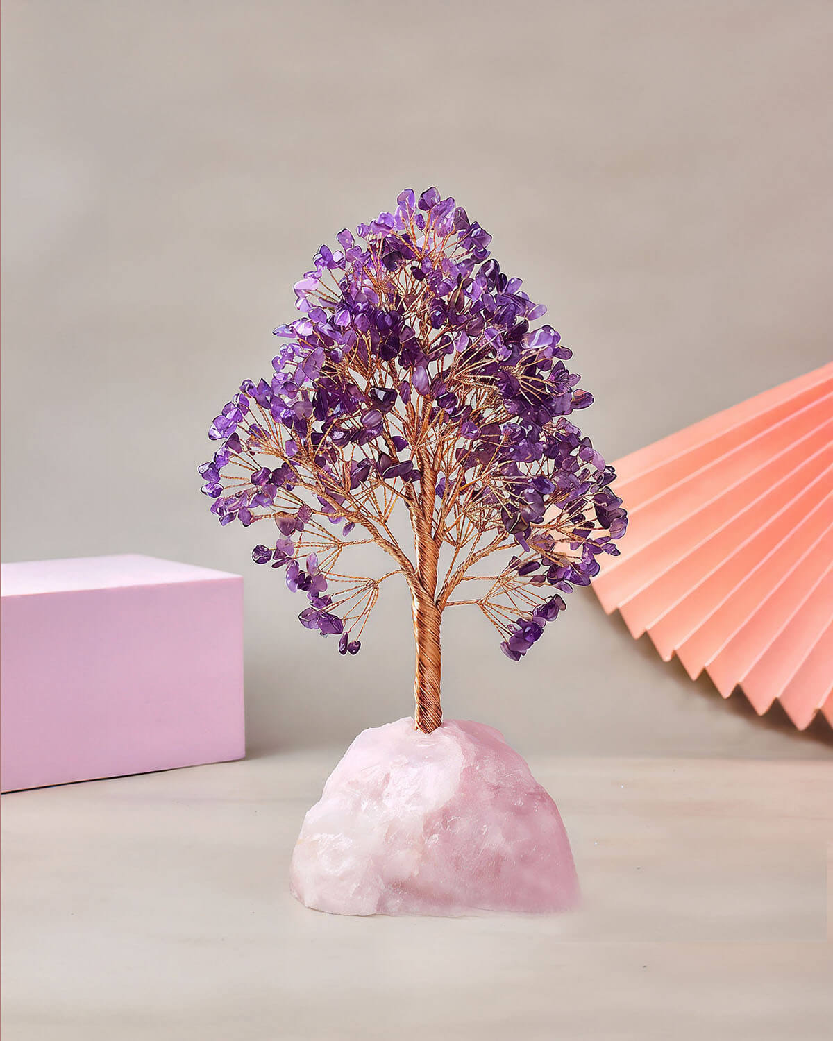 Amethyst and Rose Quartz Tree of Life