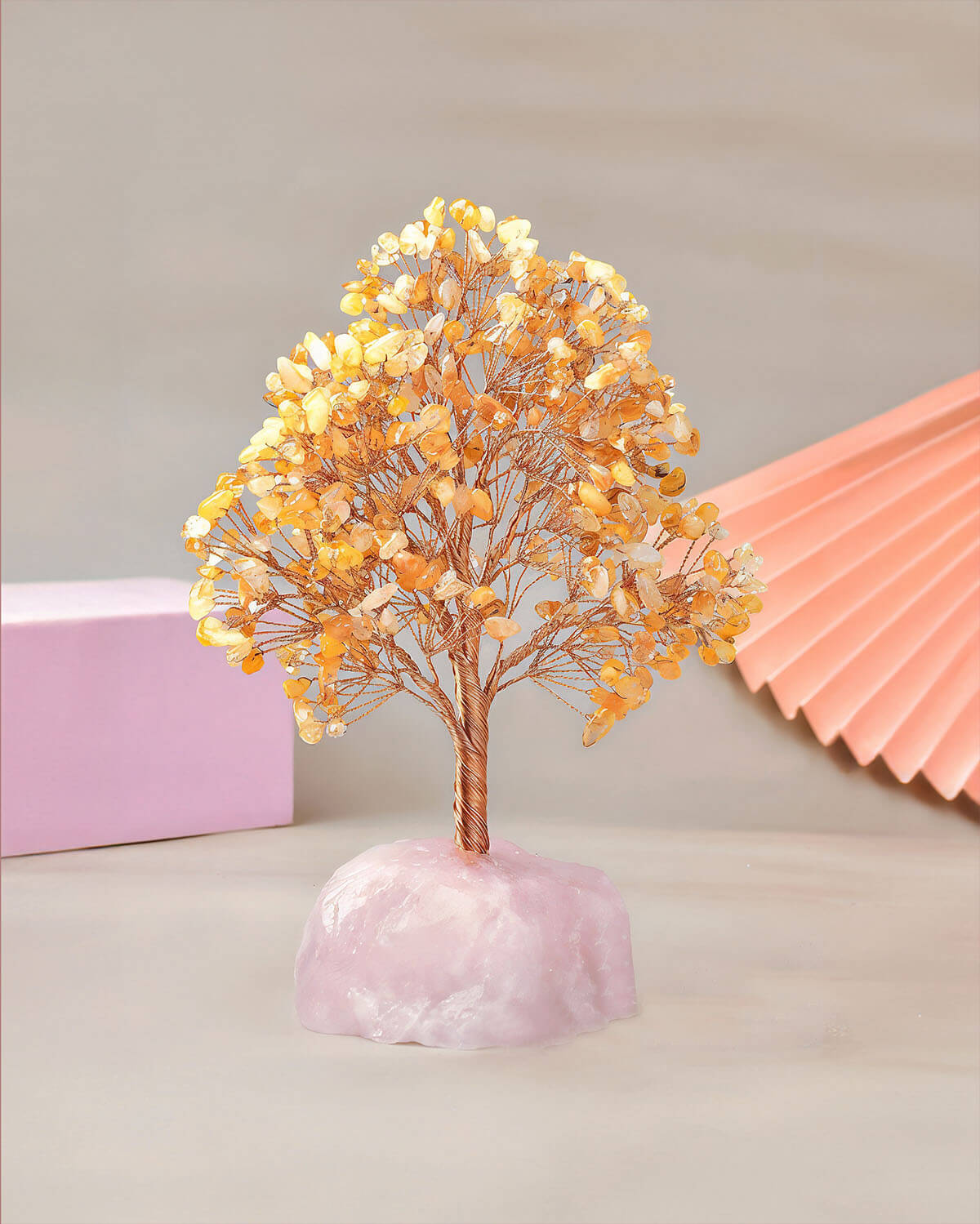 Citrine and Rose Quartz Feng Shui Tree