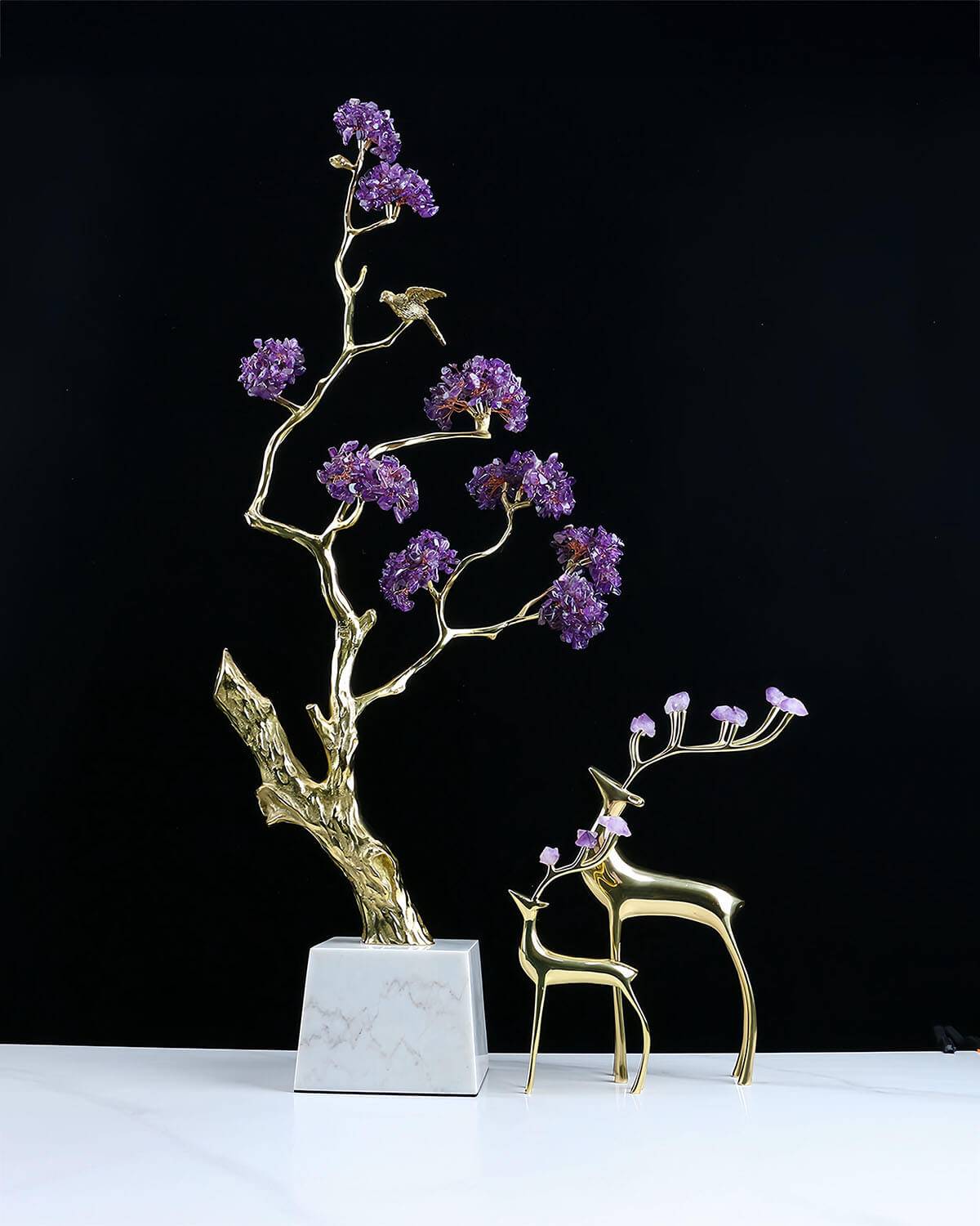 Tranquil Bloom - Amethyst Tree Sculpture