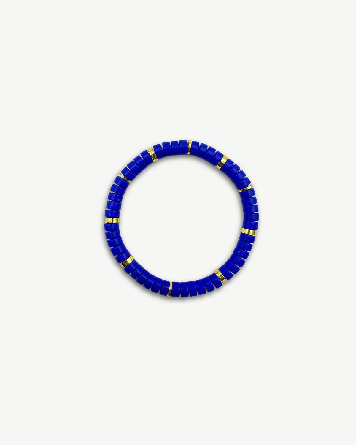 Wisdom Goddess-Lapis Lazuli Athena Disc Bead Bracelet