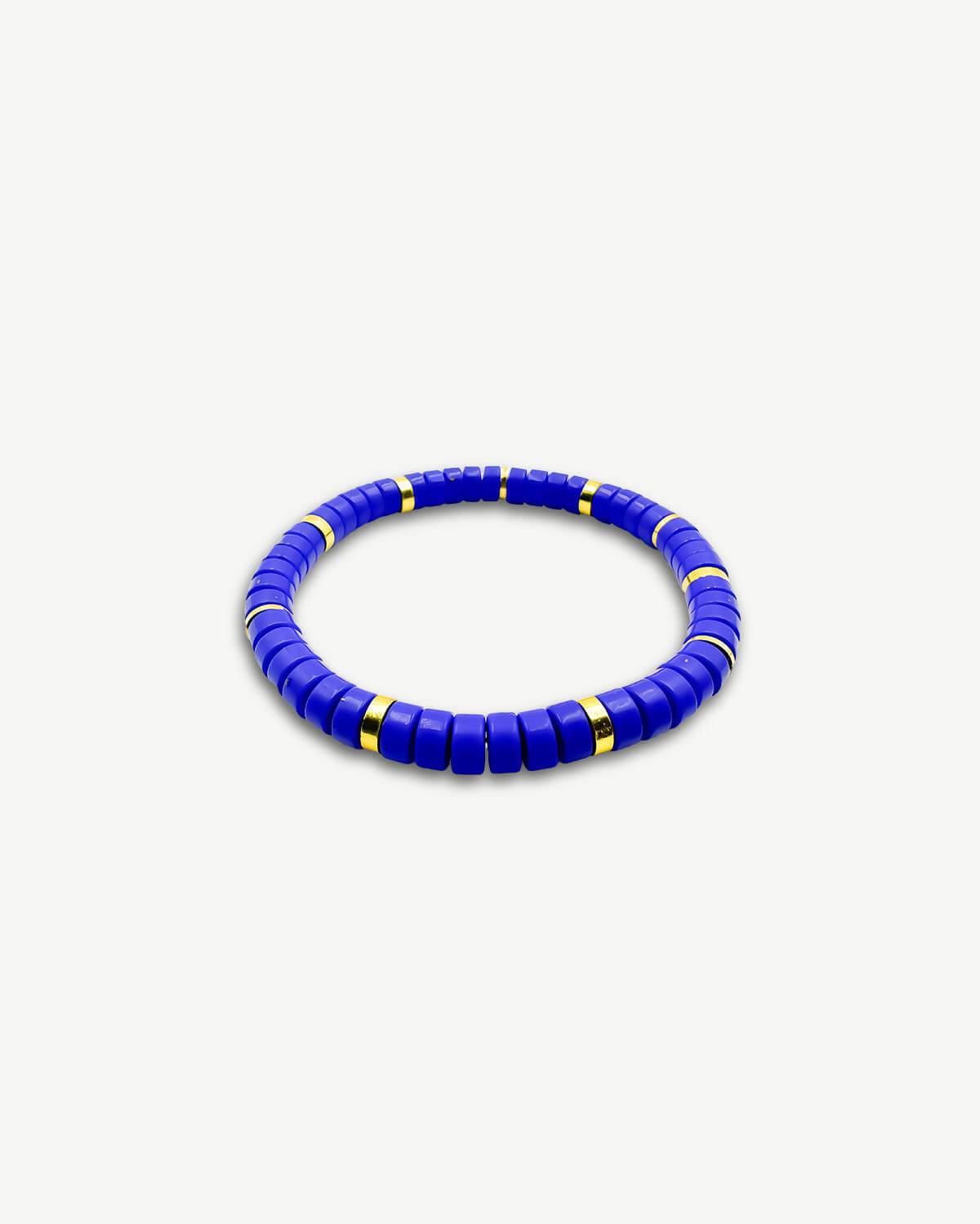 Wisdom Goddess-Lapis Lazuli Athena Disc Bead Bracelet